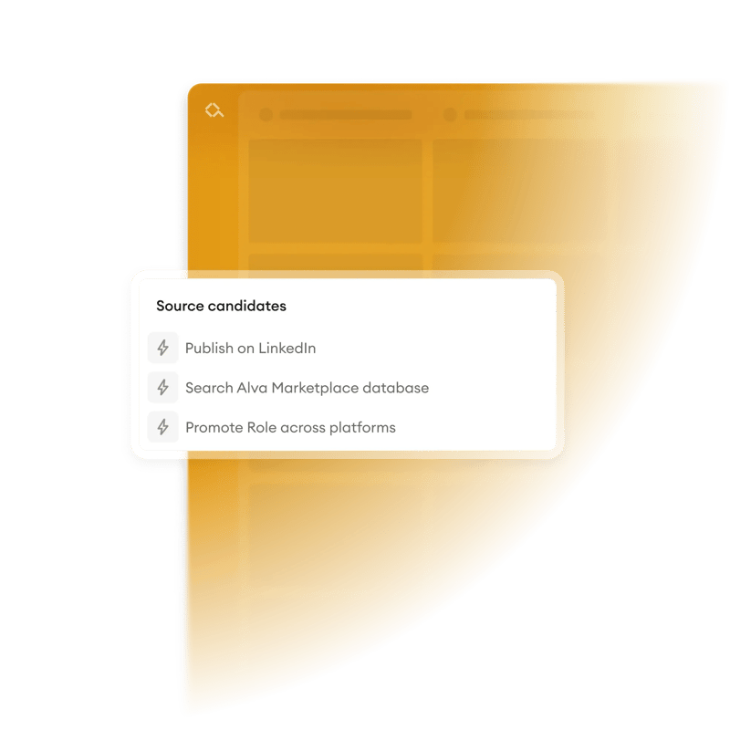Alva centralizes sourcing so you can reach candidates across multiple channels without switching tools.