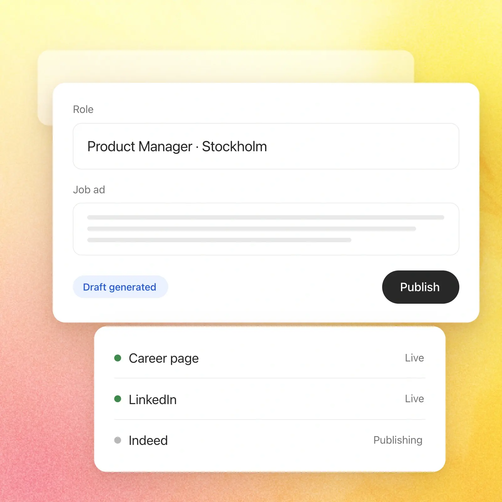 Create and publish jobs