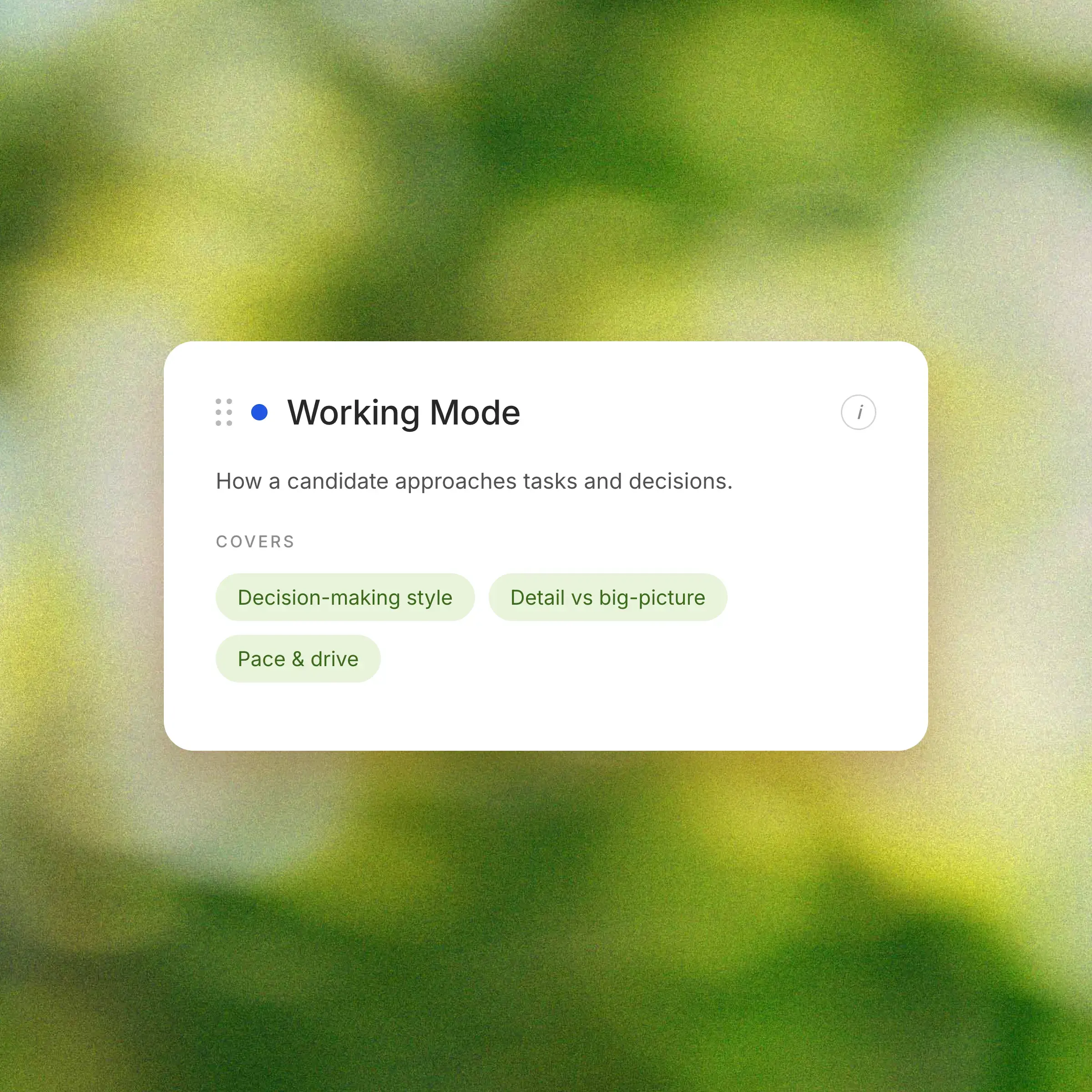 Working Mode