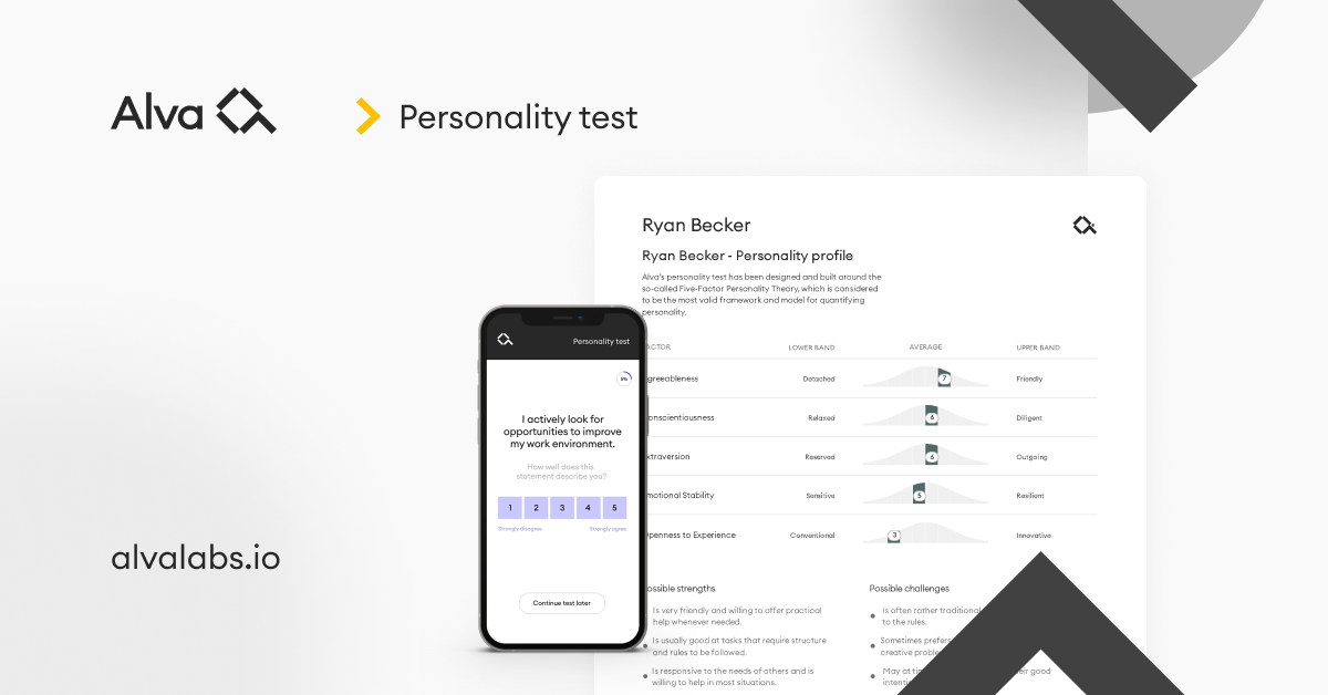 Personality Test by Alva | Adaptive Big Five Personality test